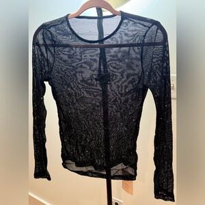 Chic Black Sheer Blouse